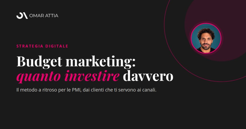 Budget marketing digitale per PMI: copertina con Omar Attia