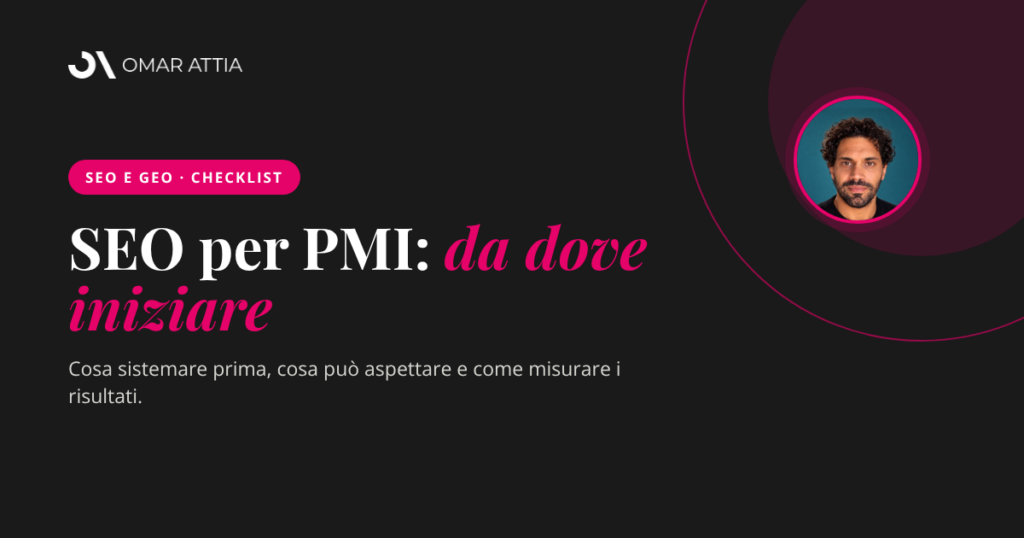 SEO per PMI da dove iniziare: copertina con Omar Attia